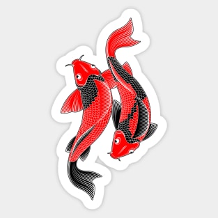 ornamental carp fish Sticker